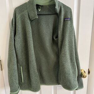 Patagonia Olive Full-Zip Fleece